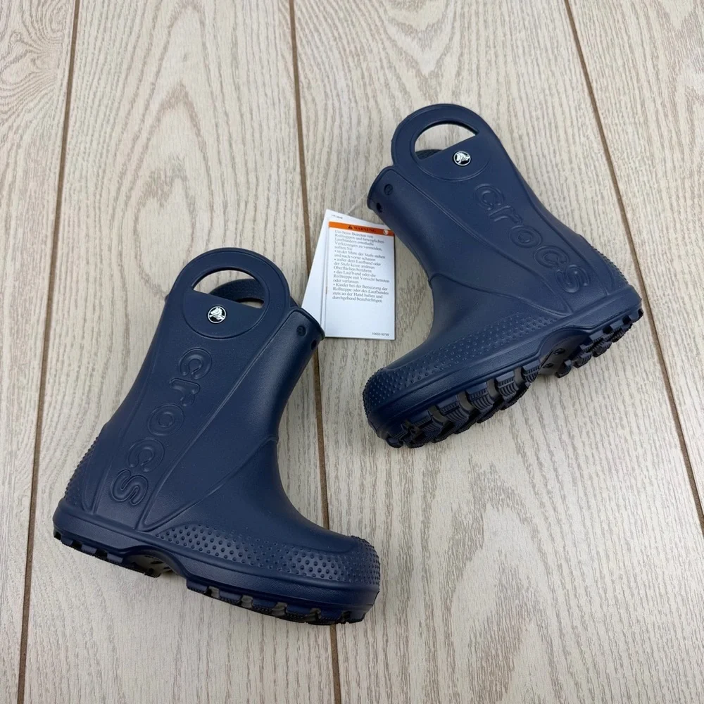 Crocs Kids’ Handle It Rain Boots c9 Navy Blue $45 Children's Shoes
